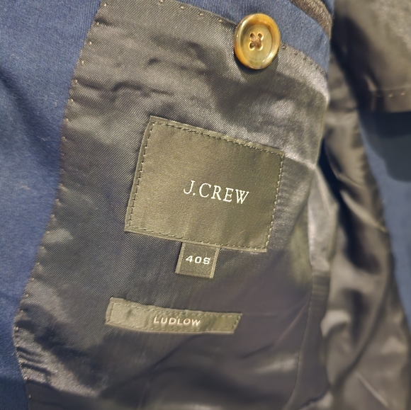 JCrew Ludlow Navy Chino Suit Jacket 40S - Picture 4 of 4